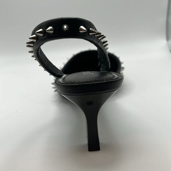 Gianni Bini Azurie Leather Studded Rockstud Slingback Spike Pumps Size 6 - Picture 4 of 5